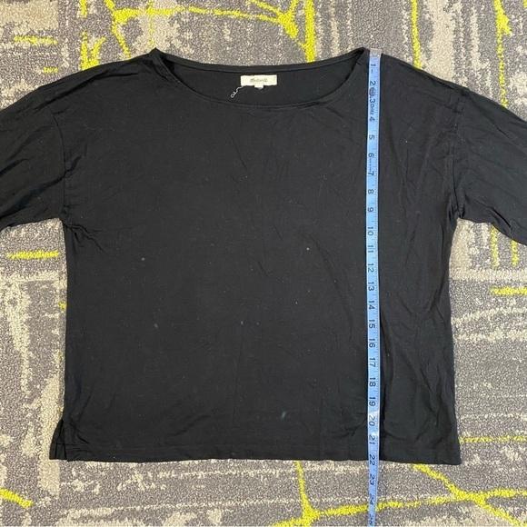 Madewell Libretto Wide-Sleeve Boat Neck Loose Fit Knit Top in Black EUC - Picture 10 of 10